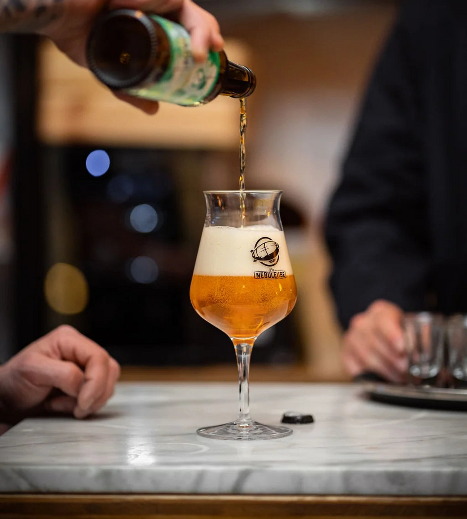 Un bette de bière servi