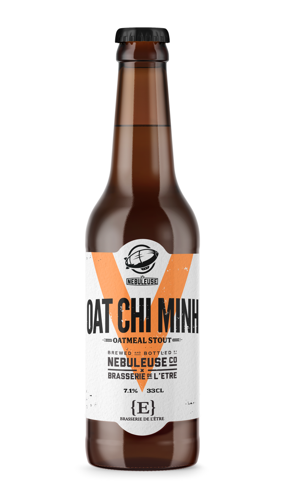 Bouteille de bière artisanale "Oat Chi Minh" de la Nébuleuse.