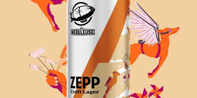 Etiquette de la bière Zepp en canette