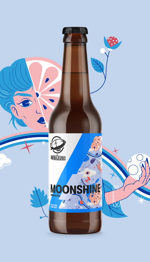Bière blanche Moonshine bouteille de "La Nébuleuse" à Lausanne