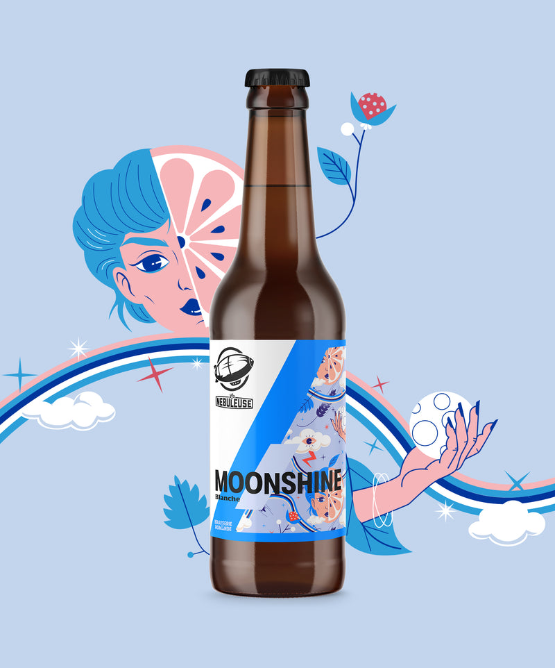 Bière blanche Moonshine bouteille de "La Nébuleuse" à Lausanne